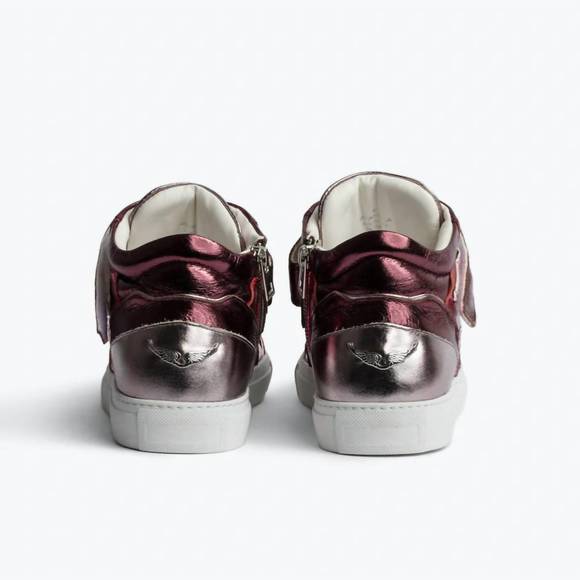 NEW ZADIG & VOLTAIRE mid flash vintage sneaker in dream - Picture 3 of 3